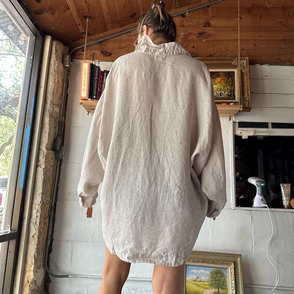 And Andrea cream linen button down - Picture 5 of 5